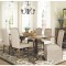 Parkins 7 Piece Dining Table and Chair Set with Parson Chairs & Parson Chairs w/ Skirt