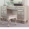 Bling Game Vanity Desk with 7 Drawers and Stacked Bun Feet